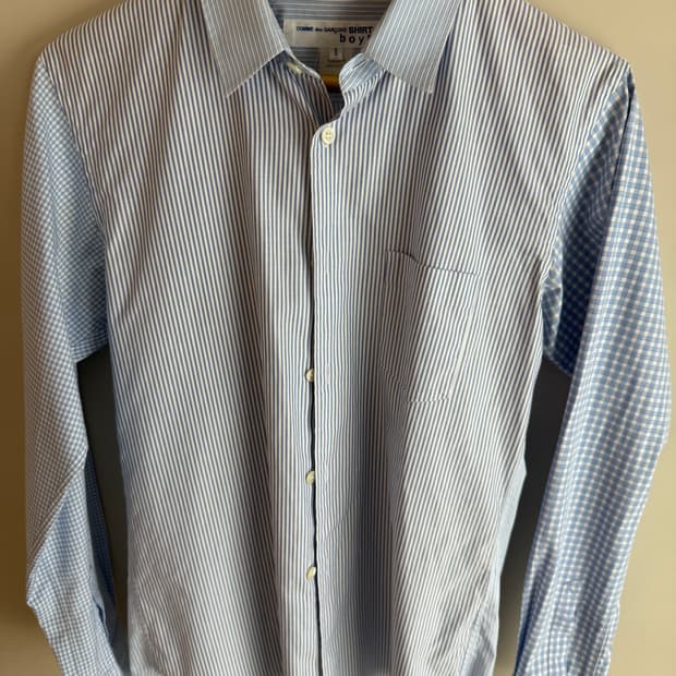 꼼데가르송 SHIRT 깅엄 배색 셔츠