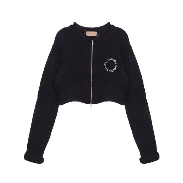 마뗑킴) 크롭 니트 집업 가디건