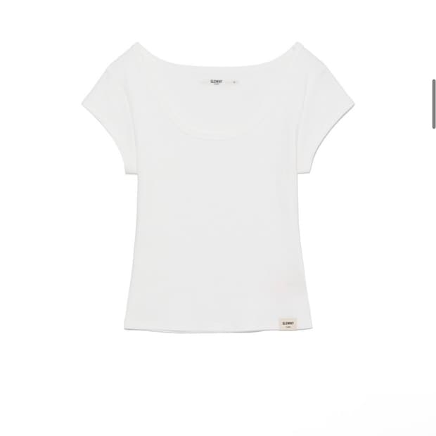 G DEEP SCOOP TEE (WHITE) M