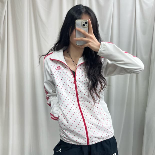 Adidas pink dot pattern jersey