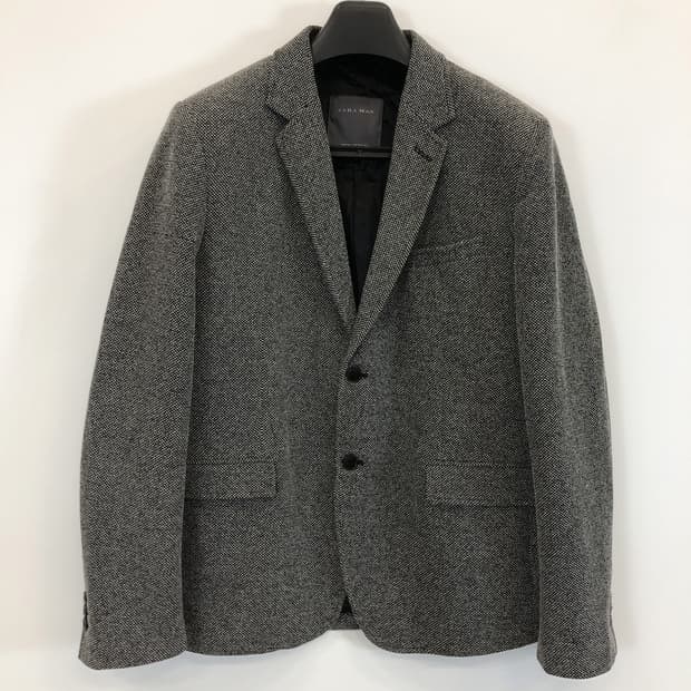 자라 그레이 트위드 혼방자켓 105