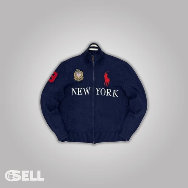 폴로 빅포니 뉴욕 니트집업
