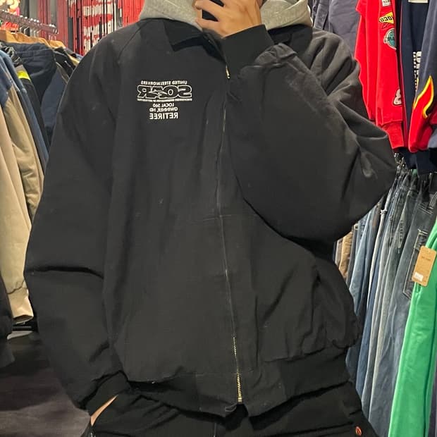 [IM] Vtg 빈티지 카라 블랙 워크자켓