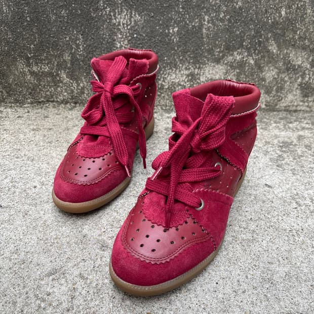 [38] Isabel Marant 스웨이드 바비 스니커즈 (245)