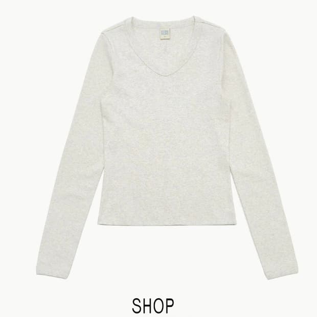 Flore Flore 브이넥 롱슬리브 S
