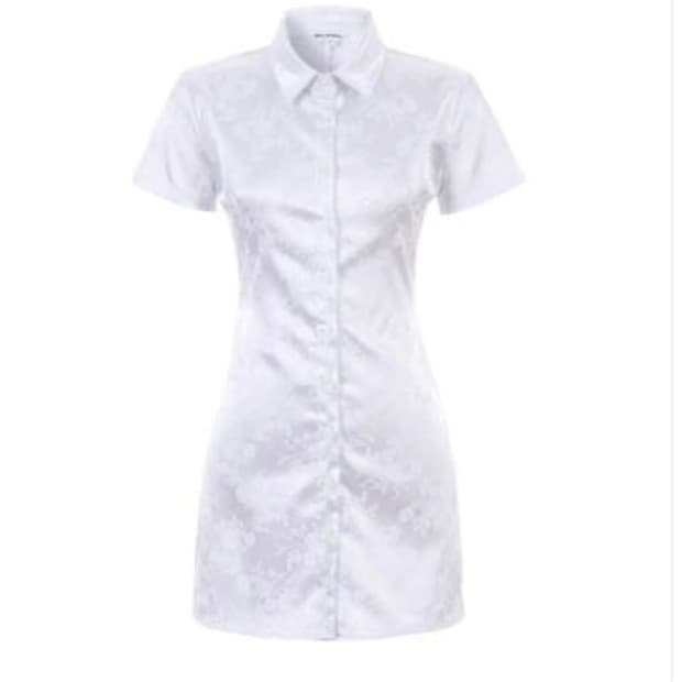 wsc 아카이브 자카드 원피스 화이트