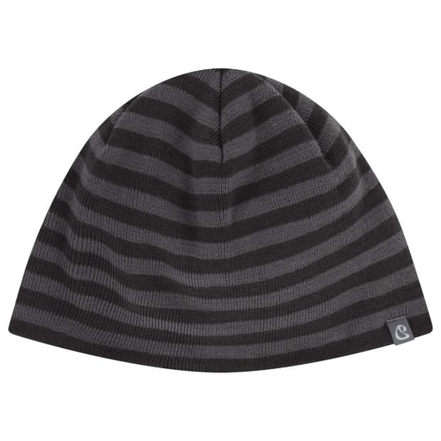 DUAL STRIPE BEANIE PURPLE GREY