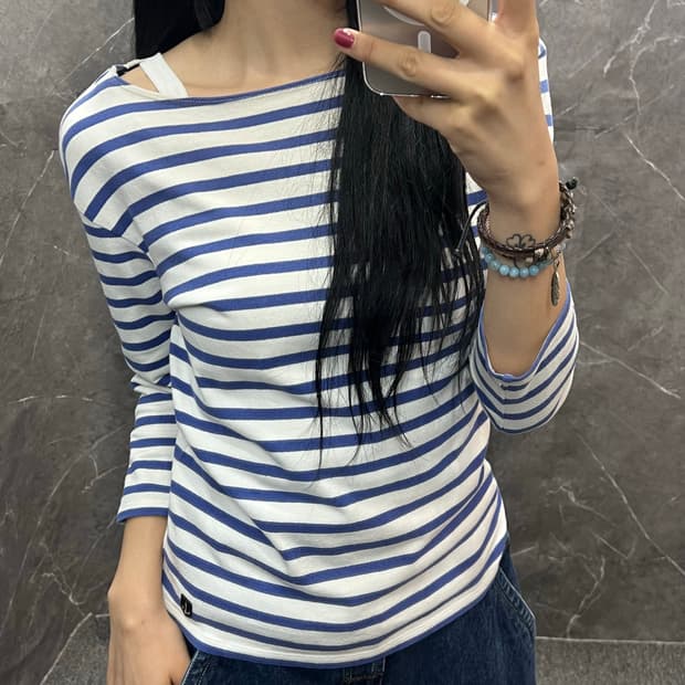La Marine Francaise 스트라이프 롱슬리브 s255