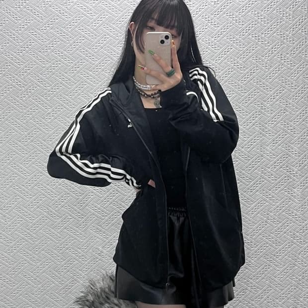 아디다스 캐주얼 스포티 져지 후드집업 105 C09476