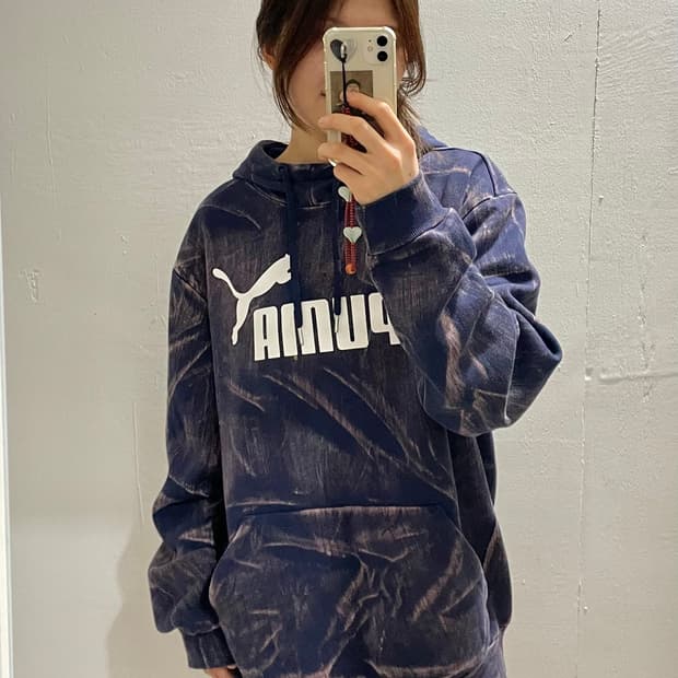 푸마 블리치 워싱 후드티