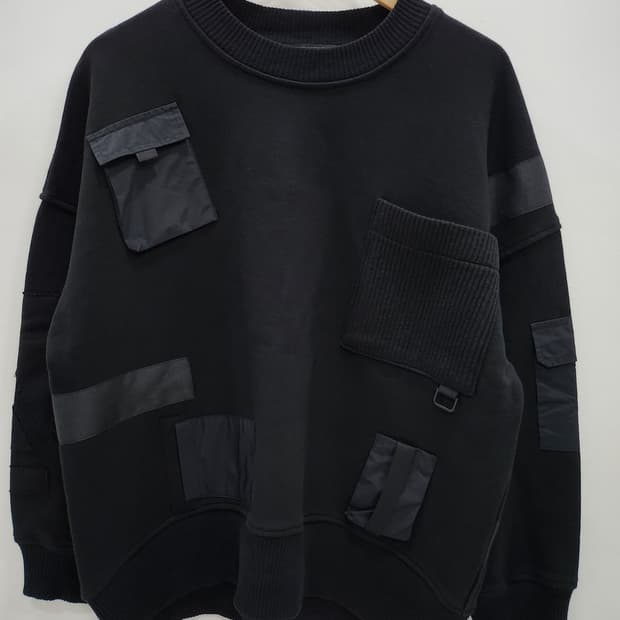 솔리드옴므 우영미 멀티포켓 오버핏 스웻셫ㄷ