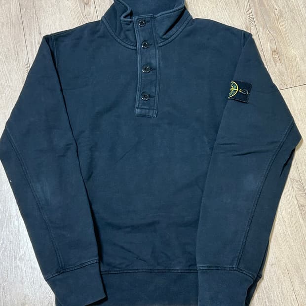 스톤아일랜드 코튼 하프 집업