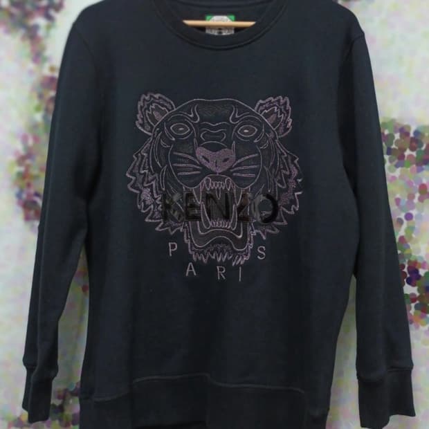 Kenzo 겐조 기모 블랙 맨투맨
