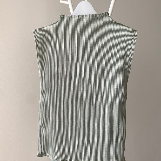 Le917 링클 플리츠 탑 카키