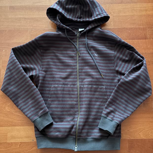 더콜디스트모먼트 스트라이프 후드집업 S