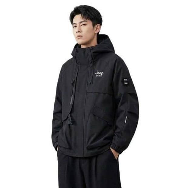 110.지프 스피릿 블랙 후드점퍼