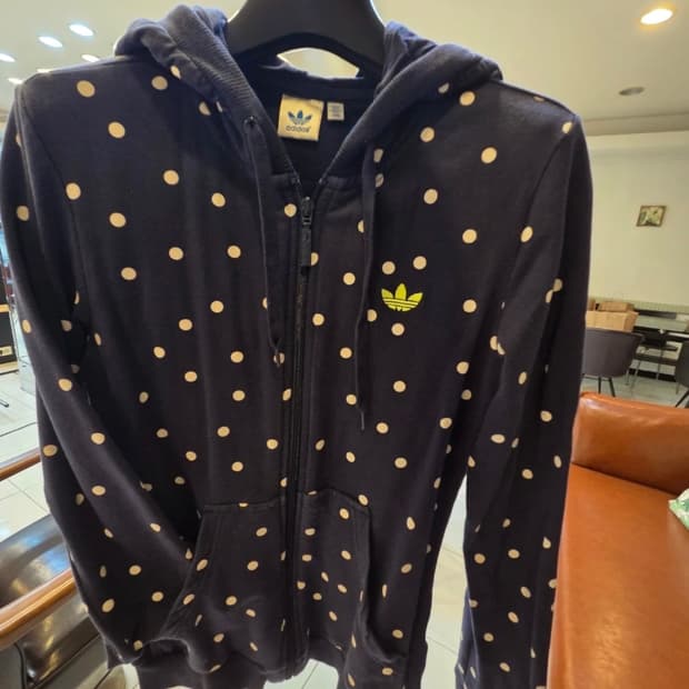 아디다스 도트 후드집업 져지