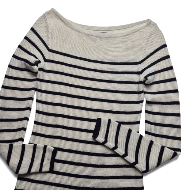 [S] 폴로 랄프로렌 보트넥 린넨 스트라이프 원피스