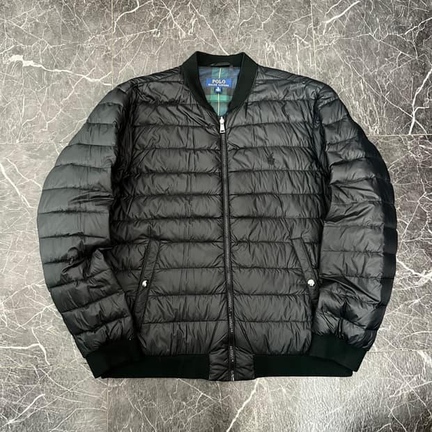 폴로랄프로렌 로고 경량 다운 자켓 블랙