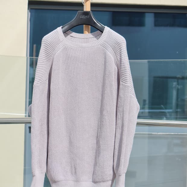 베이지 크루넥 니트 XL