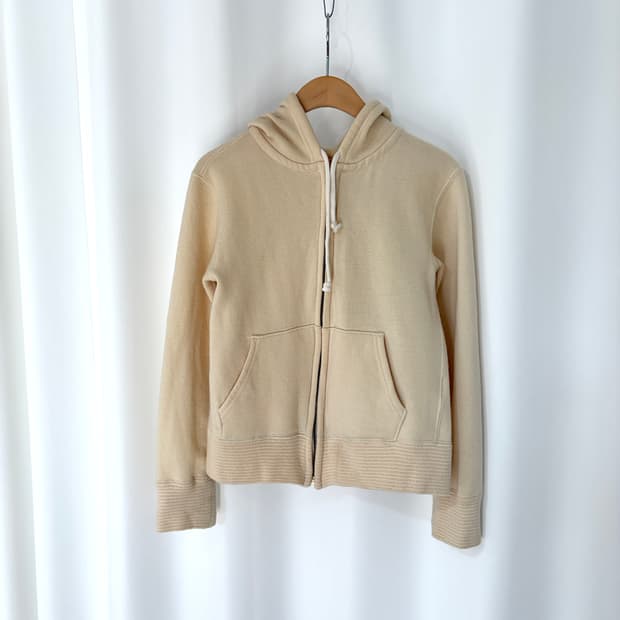 ADAM ET ROPE wool hood zip up