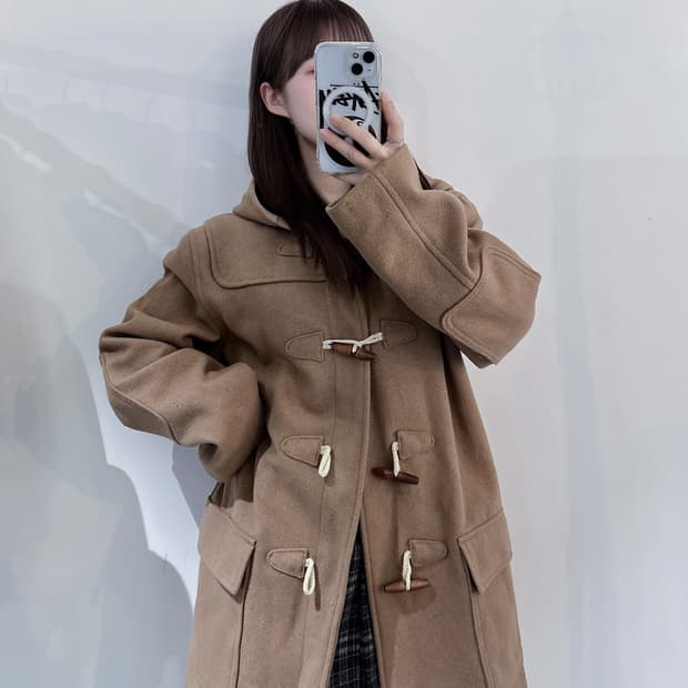 갭 카멜 떡볶이 코트