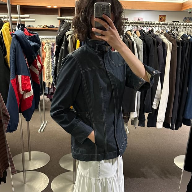 M)맥그리거 빈티지 버클 데님 자켓