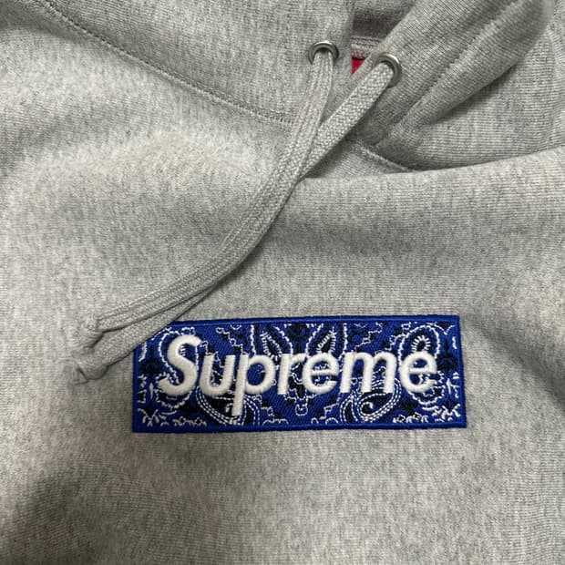 [L]슈프림 반다나 후드 그레이