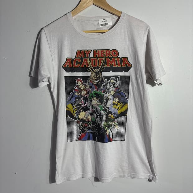 나의히어로아카데미아 캐릭터 프린팅 반팔티