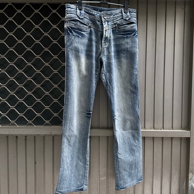 Vintage fade lines denim jeans