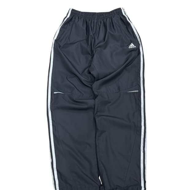 아디다스 올드스쿨 삼선 트랙 우븐 조거 팬츠 차콜그레이 (밑단스트링)