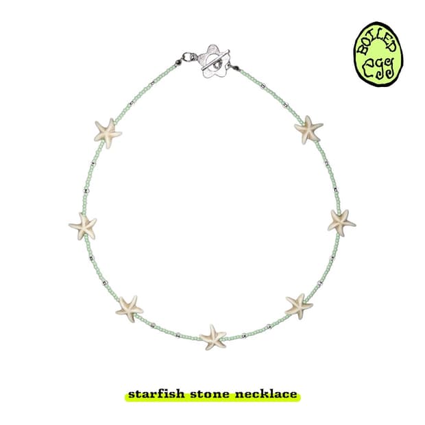 starfish stone necklace (mint)