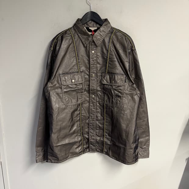 DIESEL nylon layered shirt jacket