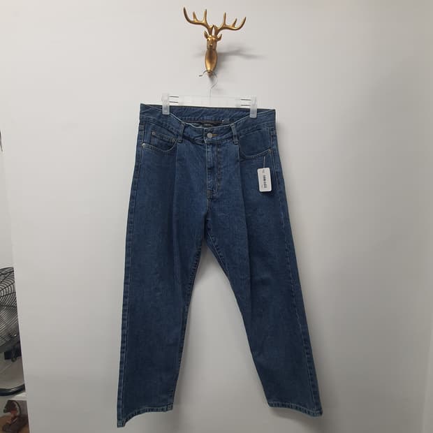 유니폼브릿지 원턱 데님 진청