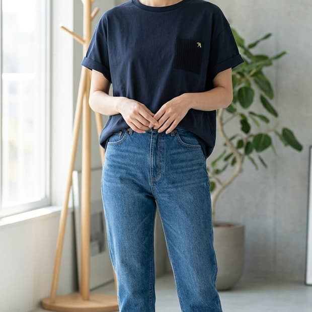 아놀드파마 여성 백 스트라이프 셔링 티셔츠 (L사이즈)