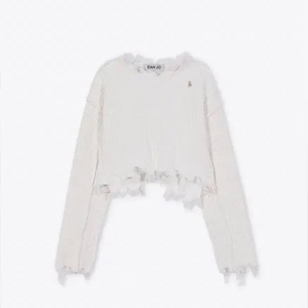 eanjo 이안조 JANE'S DAMAGED CROP KNIT