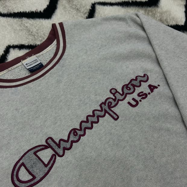 [L]챔피온 스펠아웃 오버핏 후리스 맨투맨/멜란지그레이