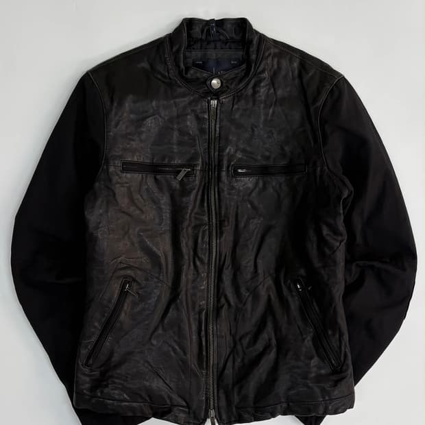 [M] 아르마니 진스 양가죽 싱글 라이더 자켓
