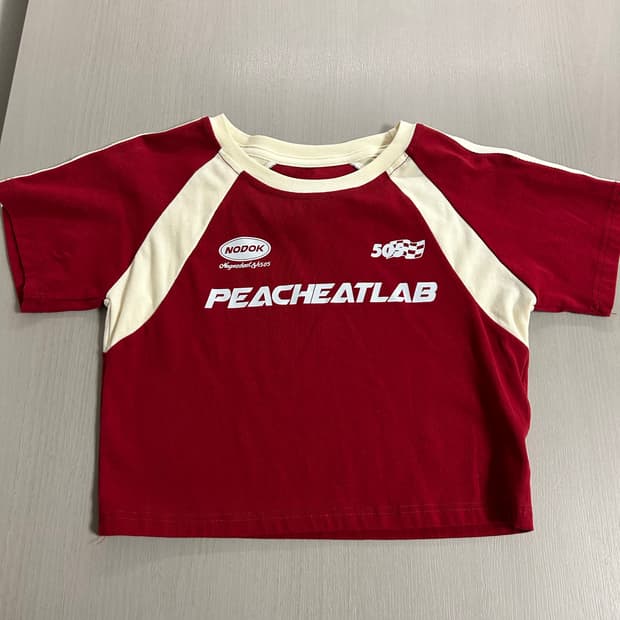 레드 크롭 반팔티