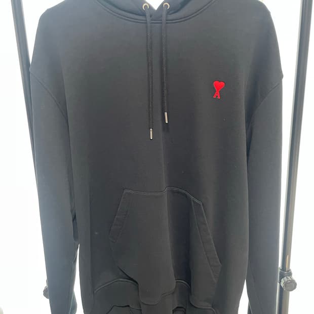 아미 블랙 후드티 