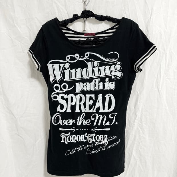Dig deep back zip stripe top