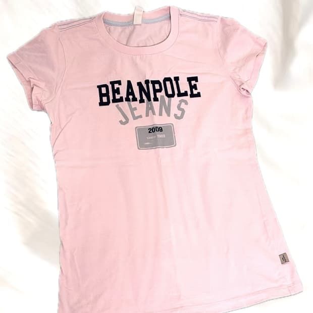 빈티지 빈폴진스 딸기우유 반팔 티셔츠