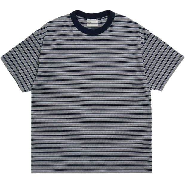 [L] STU 25ss 멀티 스트라이프 티_그레이