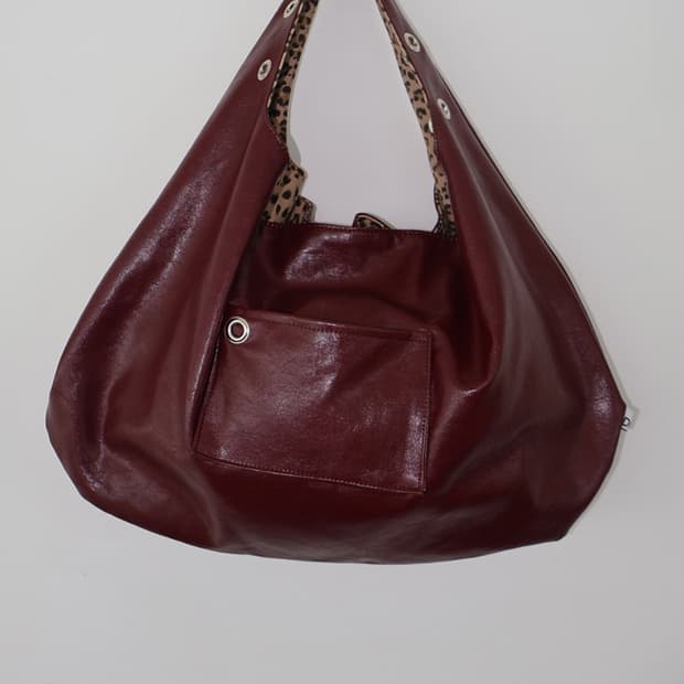 Depc EYELET LEATHER BAG - WINE