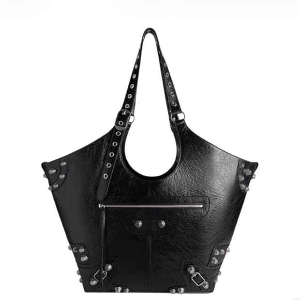 발렌시아가 르 카골 라지 캐리 올 백 블랙