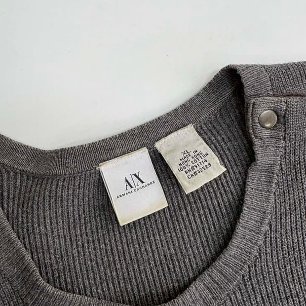 [XL] 아르마니 익스체인지 버튼 A/X 코튼 니트 스웨터