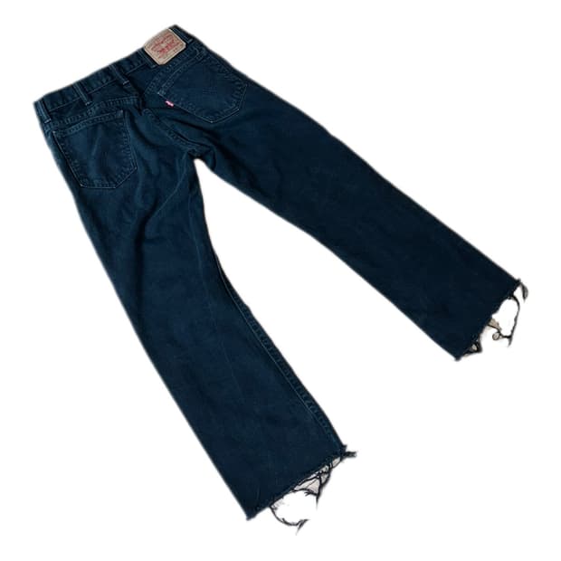 리바이스 517 블랙 부츠컷 데님팬츠