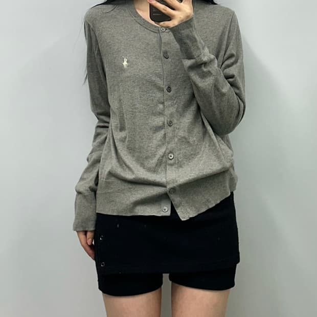 폴로 랄프로렌 신형 그레이 버튼 니트 가디건