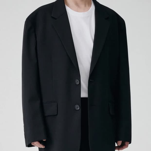 [L] 무신사 스탠다드 빅 대디 오버사이즈 블레이저 블랙