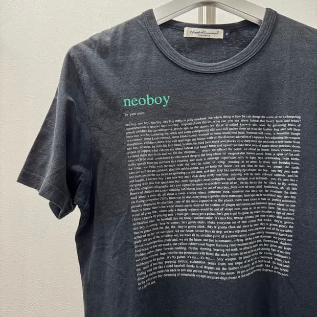 언더커버 09ss 패티스미스 neoboy 포엄 티셔츠 